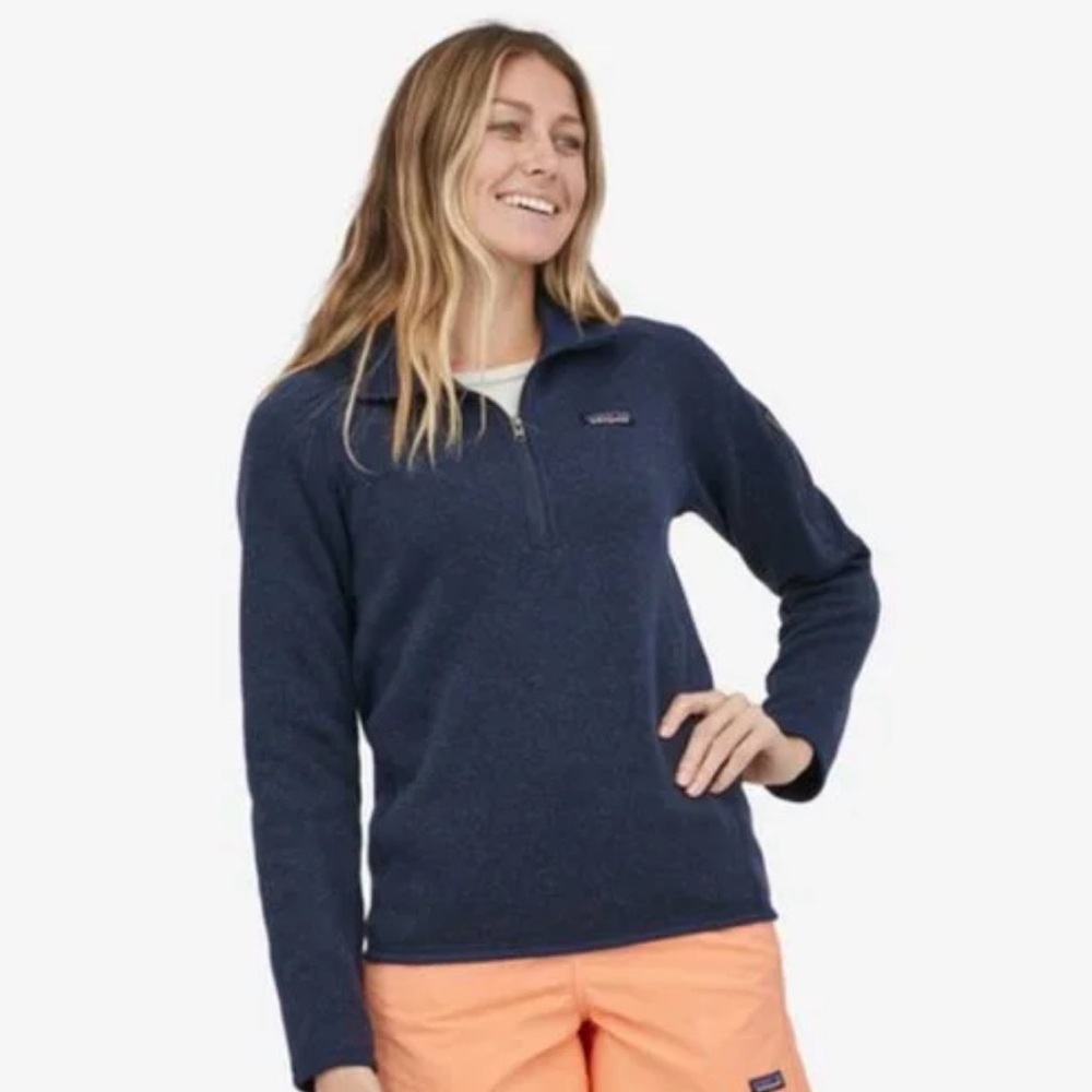 Patagonia Navy Quarter-Zip Fleece Pullover